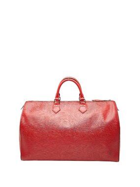 Louis Vuitton Epi Speedy 40 Boston Bag Castilian Red Leather